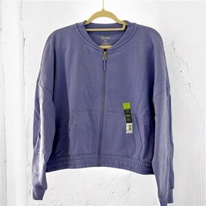 Tek Gear Women's Lavender Bomber Zip Up Sweatshirt size XXL